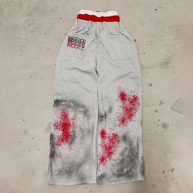 Double Waist Wide Leg Custom Sweatpants sweat pants